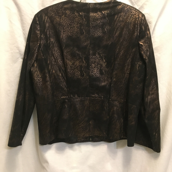 Kim Rogers Petite Black and Bronze Jacket Sz. 12P - Picture 3 of 7
